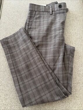 Banana Republic Brown Plaid Tailored Dress Pants